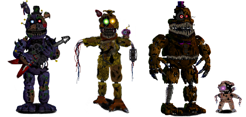 FNAF 4 : SAU ANIMATRONICS by Bunzabloveketchup135 on DeviantArt