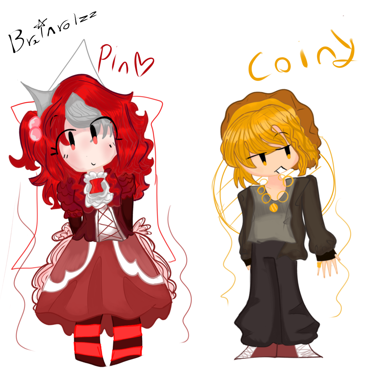 Coiny Scared Pin and coiny as humans by ifyouk on DeviantArt