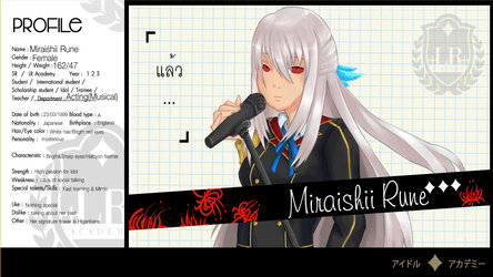 Live2D Personal Project: Miraishii Rune Profile