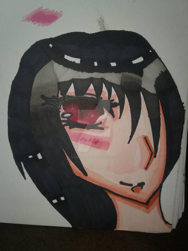 first finished anime drawing in marker by slimequeen988 on DeviantArt
