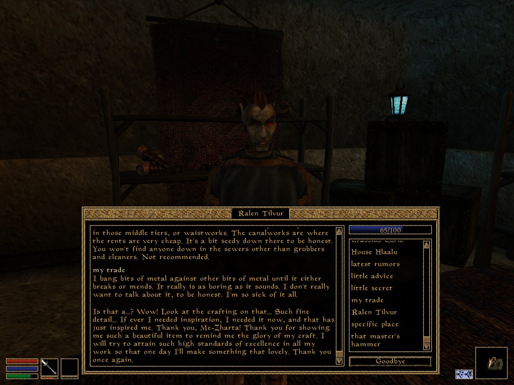 TES III Morrowind - Me-Zharta`s goal