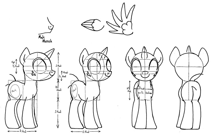 Mlp Drawing Format MLP Proportions (when drawing a mlp character) by MlpFimDeTGrounds on ...