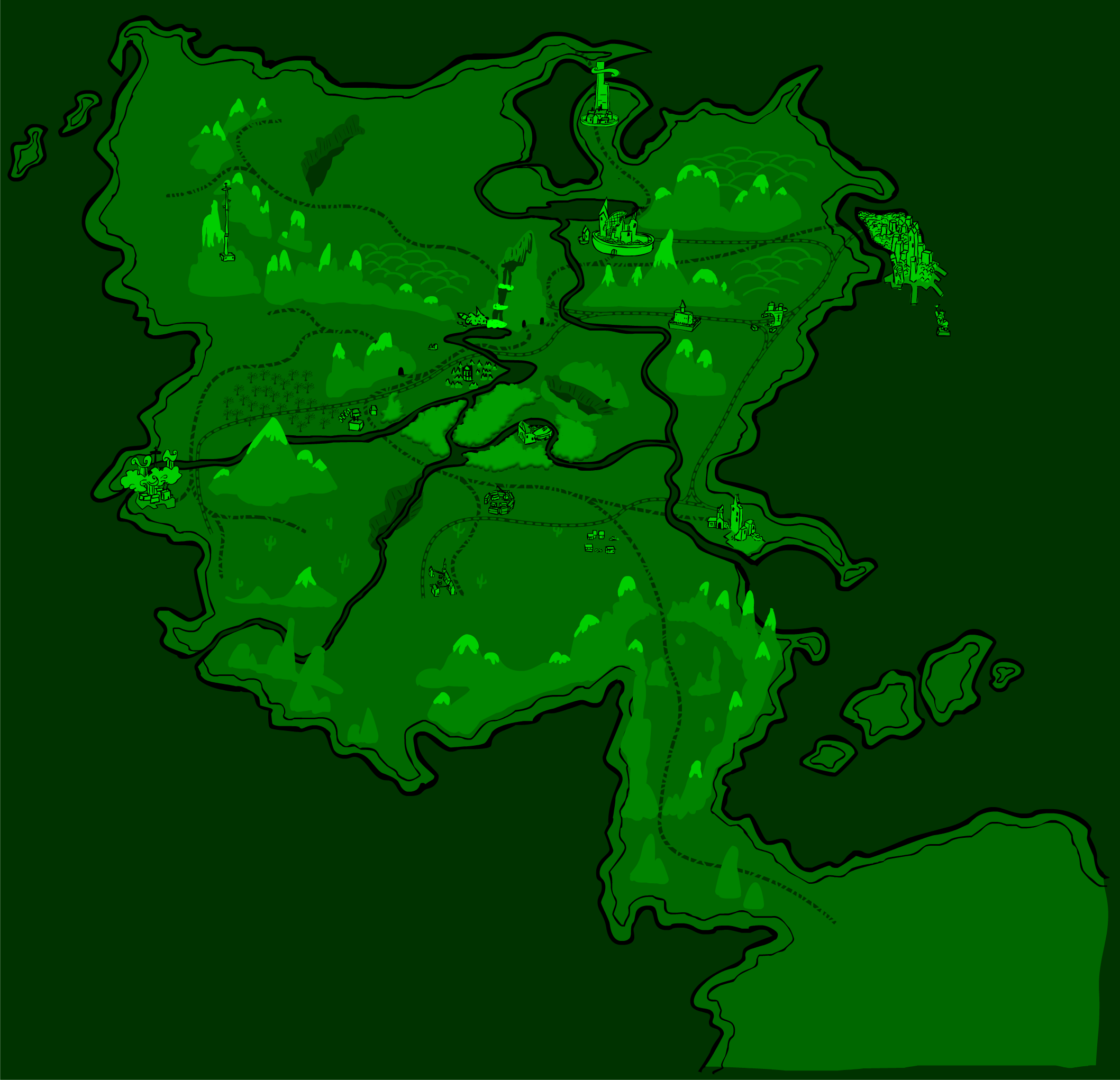 Map of the Equestrian Wasteland