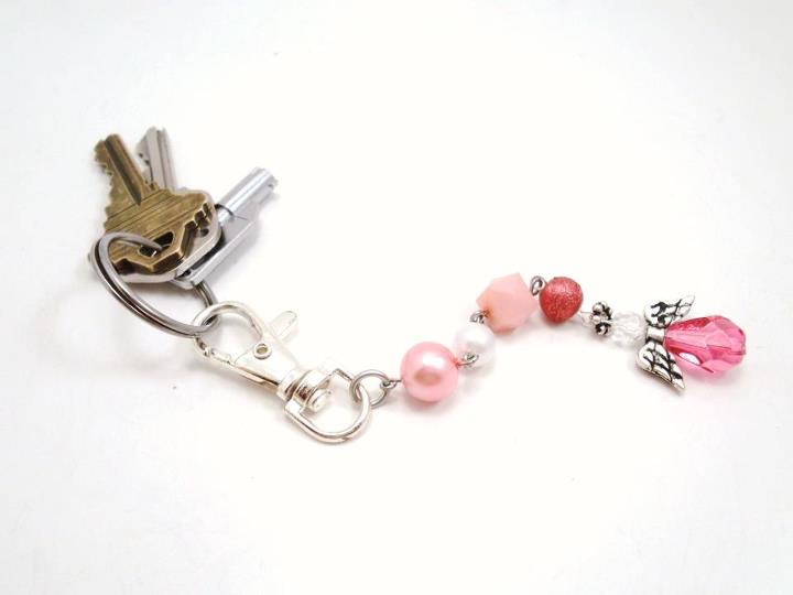 Pink Angel - Breast Cancer Awareness Keychain