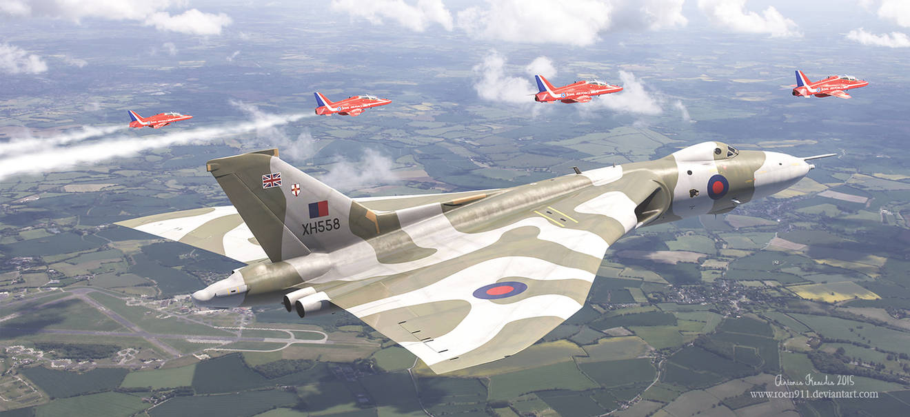 The Last Royal Escort - Avro Vulcan xh558 by rOEN911