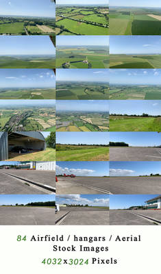 Airfield Hangars Aerial Stock Images part 2