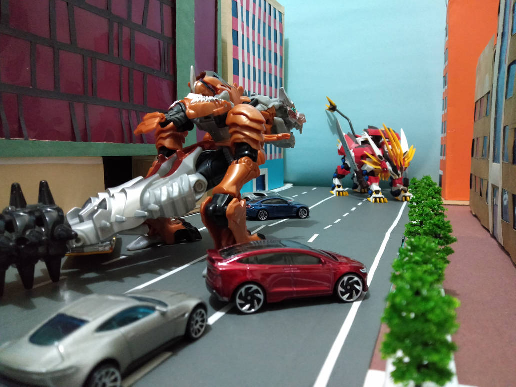 Hayate Liger vs Grimlock by Pyreene on DeviantArt