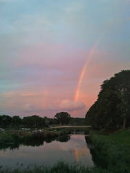 Rainbow in cloud