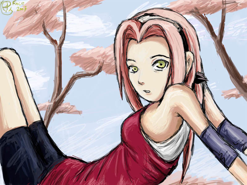 sakura have pink hair