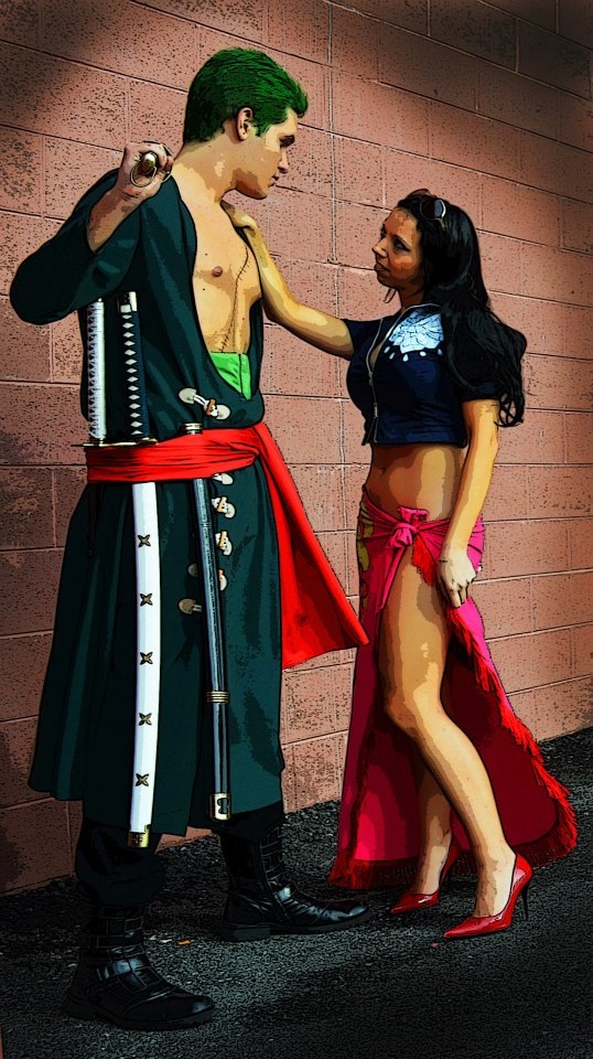 Be Careful my love...Robin x Zoro TimeSkip Cosplay