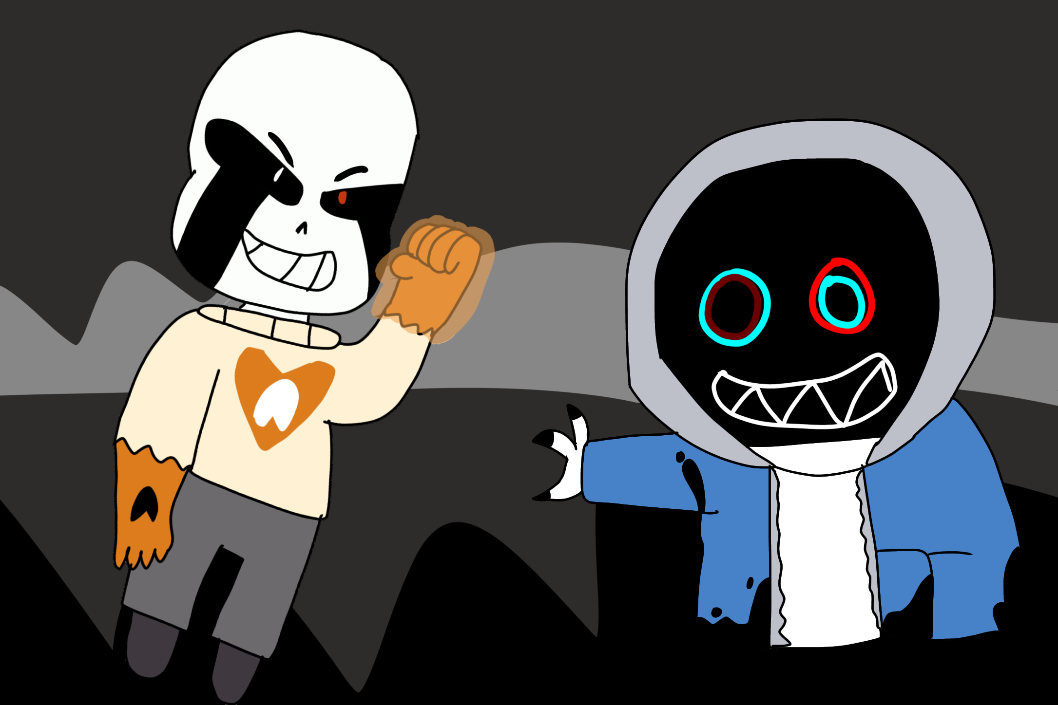 Epic!Sans vs Delta!Sans [Animation] 