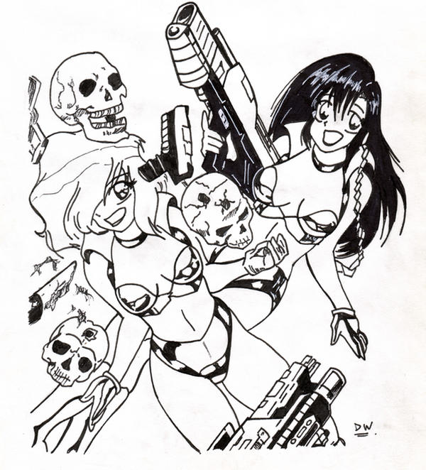 Kei and Yuri The Dirty Pair