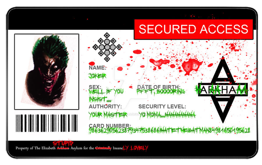 Arkham Asylum ID Card - Joker