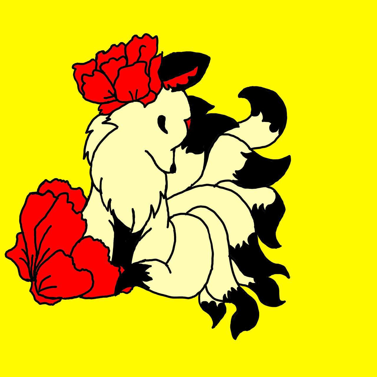 Demon Fox Roses Rose Fox by Ceci110902 on DeviantArt