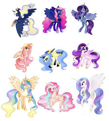 Princess and the mane 6 adopts (3/9)