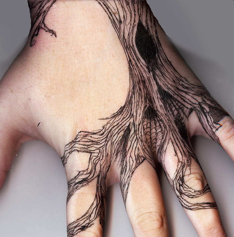 Tattoo Inspired Hand Tree P.2