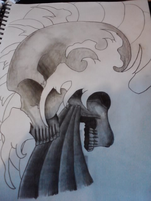 Start of a japanese skull