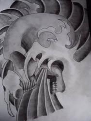 Japanese skull design - Adamcareless