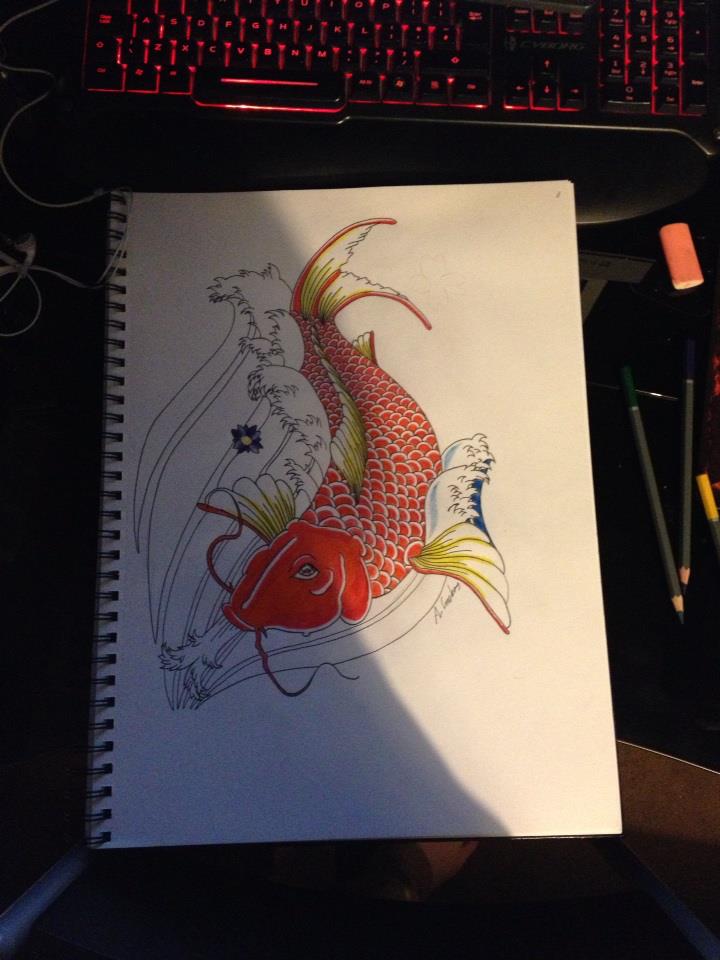 Koi Fish Tattoo Design