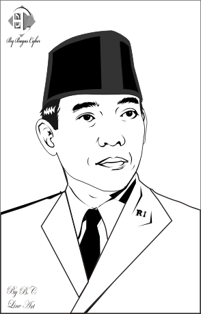 Soekarno in Line Art by BagasCyberboy on DeviantArt