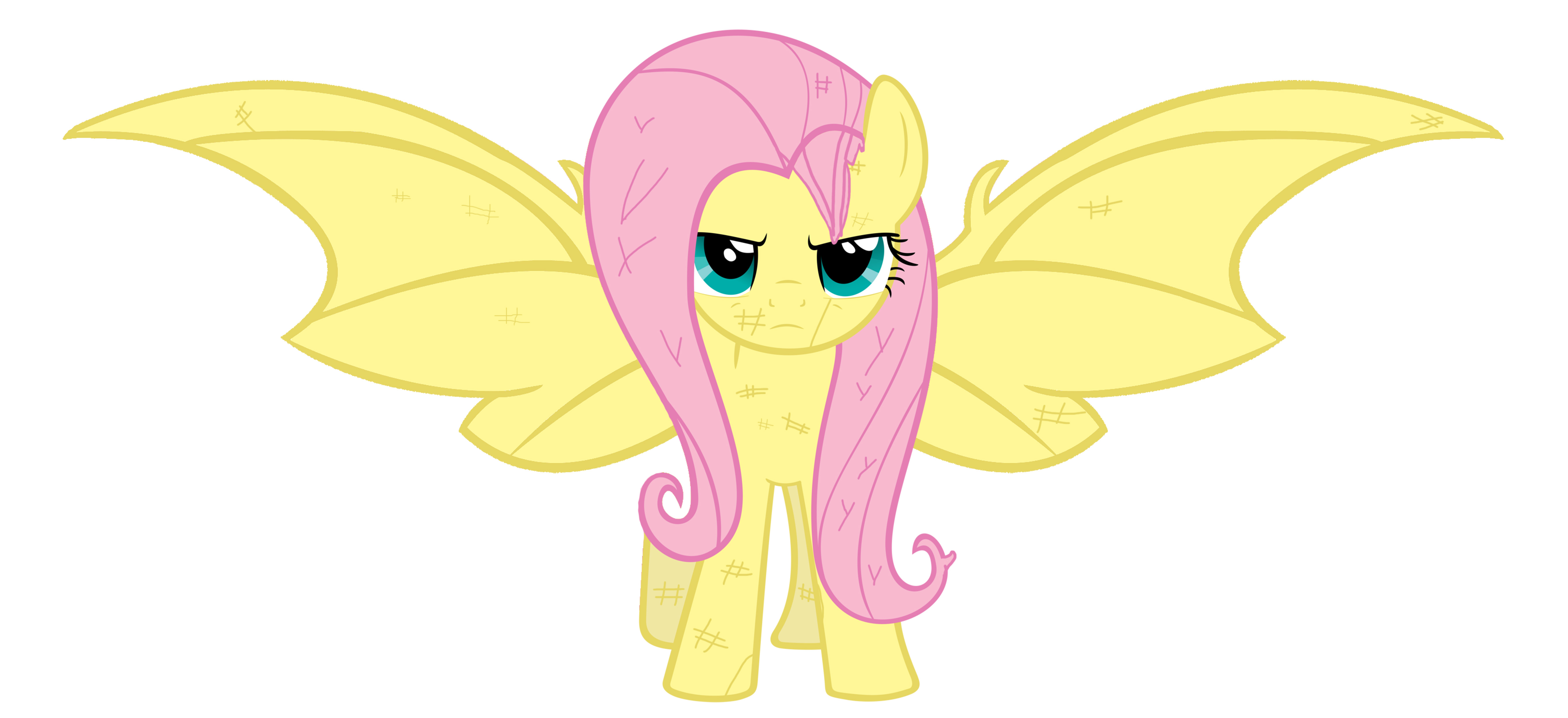 Fluttershy-front-view As A Bat