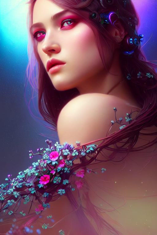 Beautiful Female Android Half Portrait Bokeh Back by PortokaliDesign on ...
