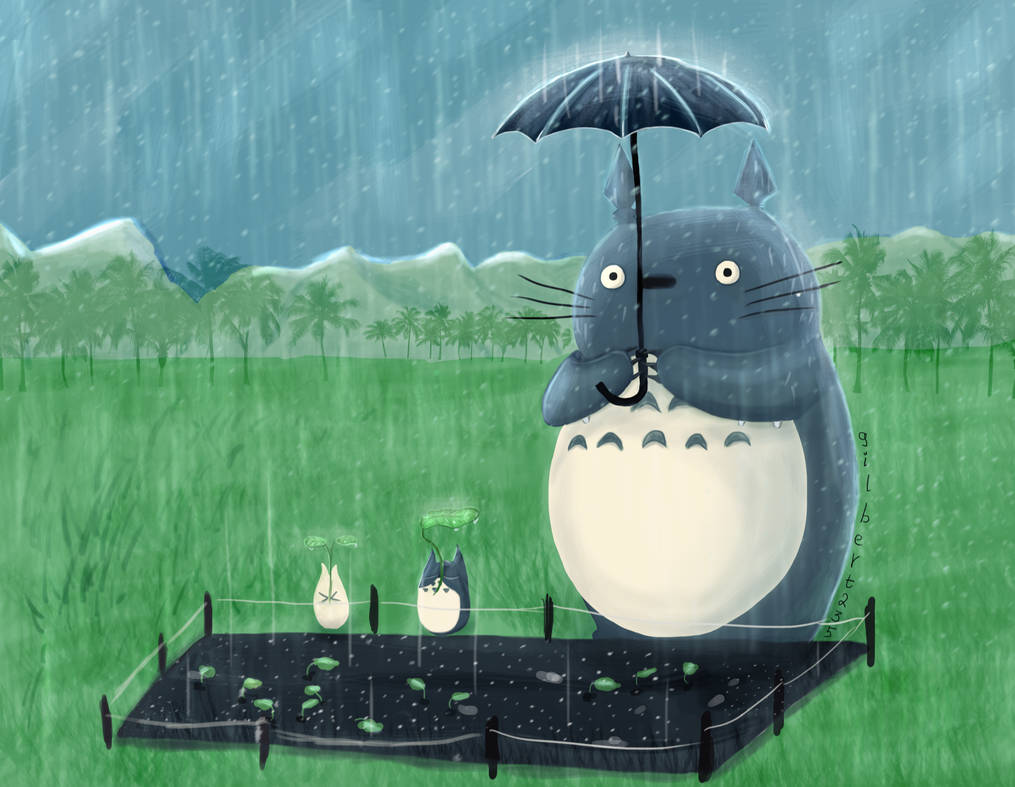 Totoro Roses Totoro rising plants :) by gilbert235 on DeviantArt