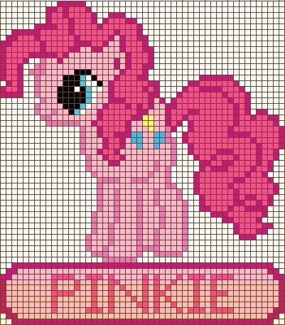 Pinkie Pie Cross Stitch Design