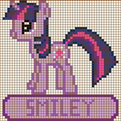 Twilight Sparkle Cross Stitch Design