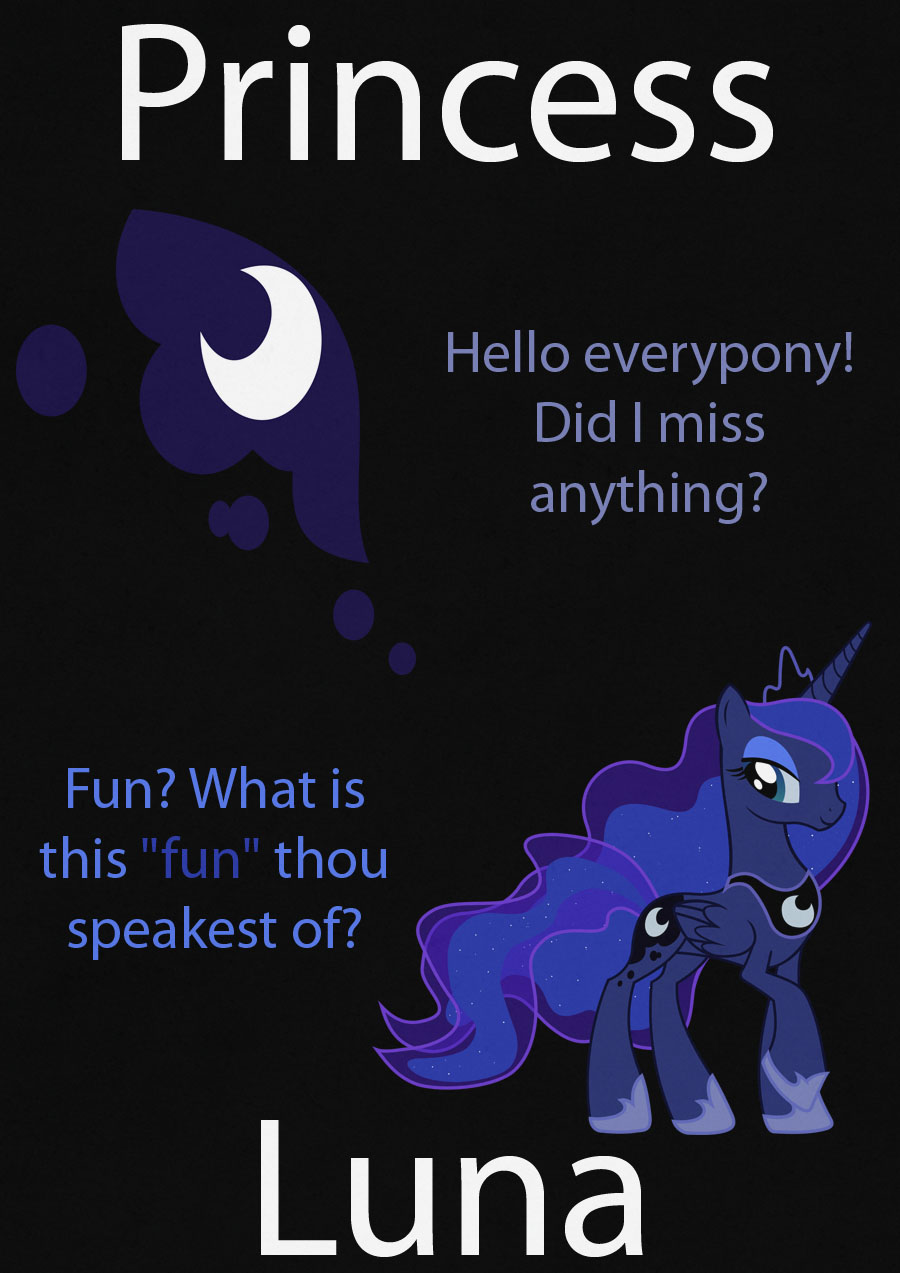 Princess Luna Typography Poster