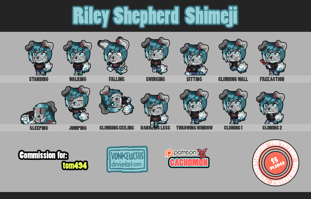 Riley Shepherd Shimeji | COMMISSION