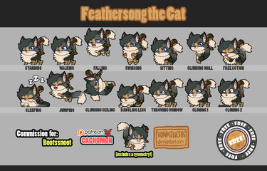 Feathersong the Cat Shimeji | COMMISSION