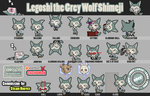 Legoshi the Grey Wolf Shimeji | COMMISSION by VonKellcsiis