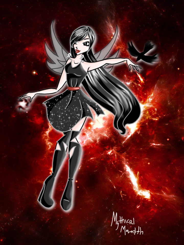 Fairy Riding Raven Fairy of Ravens by MythicalMeredith on DeviantArt