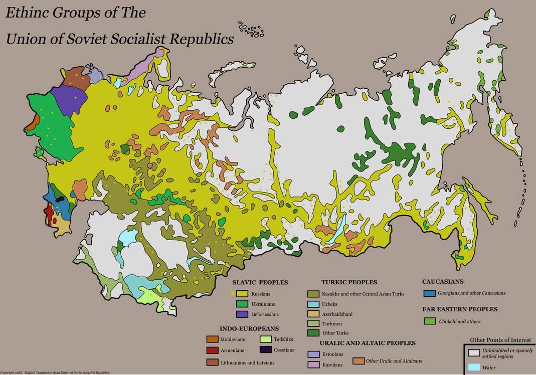 USSR Ethnicity Map by ThePlainsman on DeviantArt