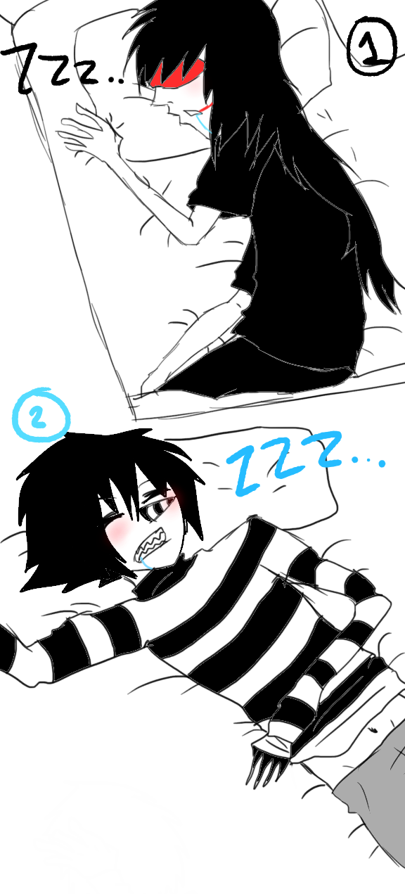 Jeff The Killer and Laughing Jack-Sleeping.