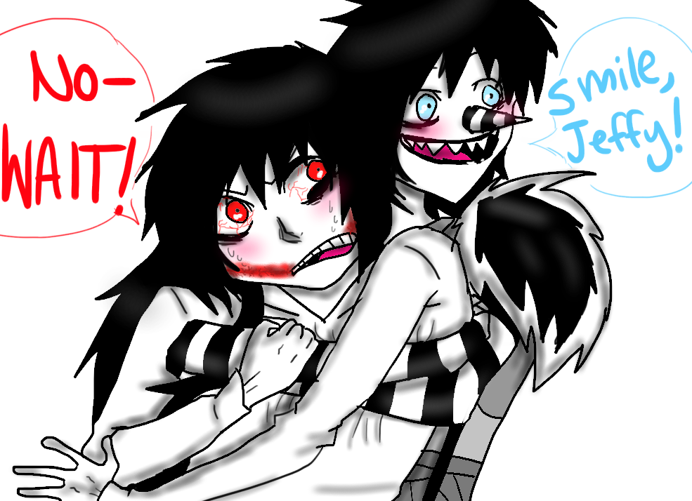 Laughing Jack X Jane The Killer Jeff The Killer and Laughing Jack-Picture Day by MikaelBratLoni on