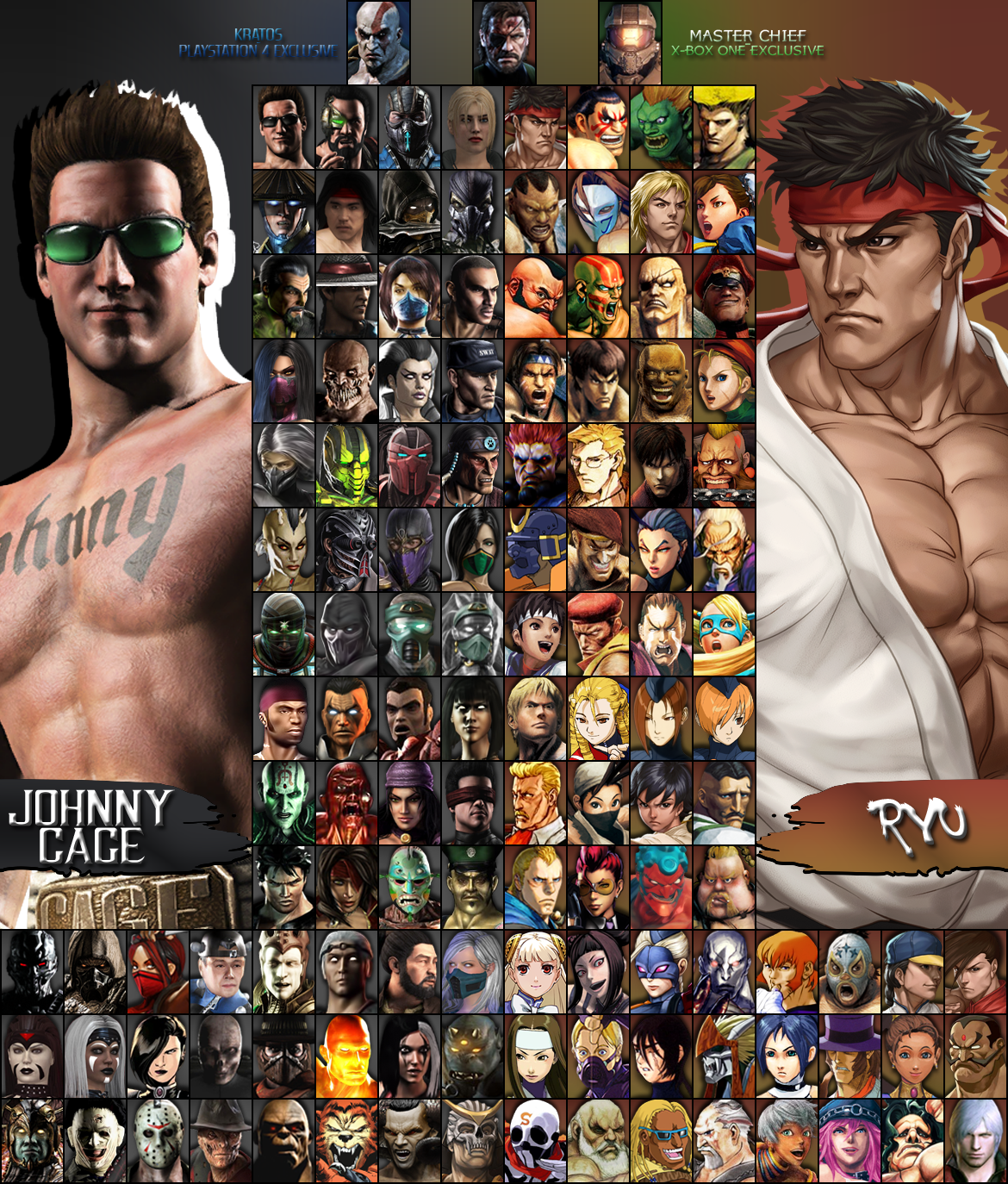 Mortal Kombat X Street Fighter Roster (I-VII) by xXKyraRosalesXx