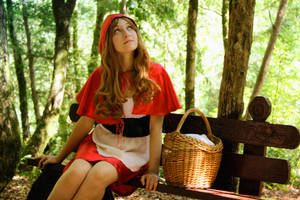 Red riding hood in fairytale