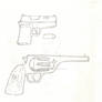 Crappily drawn guns