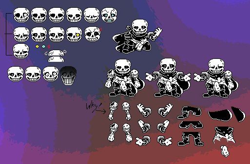 Dusttrust sans sprite sheet by SpriteTemplates on DeviantArt