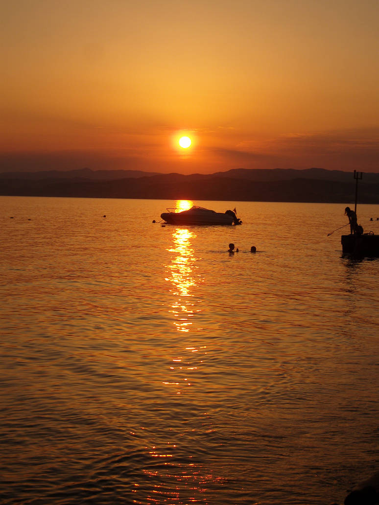 Sunset on the sea