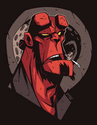 Hellboy Head Sketch