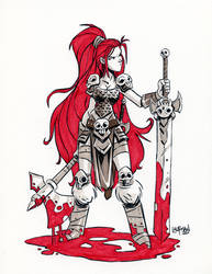 Inktober Day 20 - Red Sonja