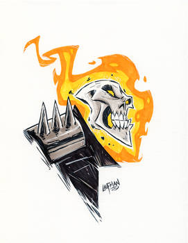 Inktober Day 28 - Ghost Rider