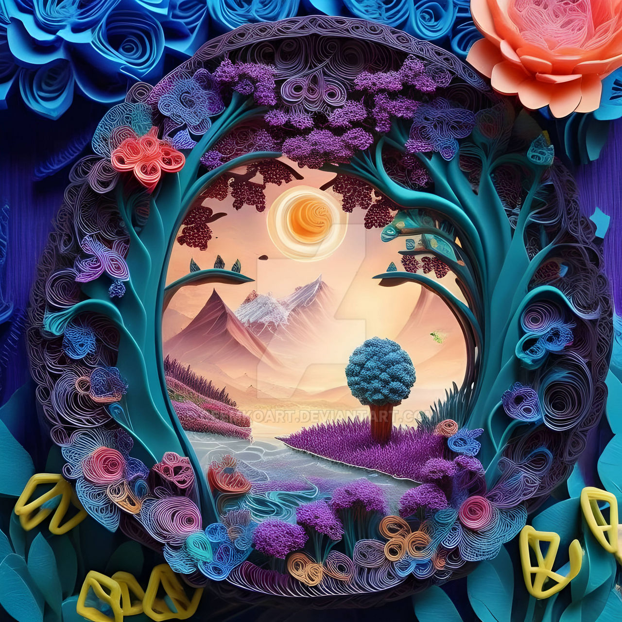 Enchanted Dimensions: Multidimensional Paper Cut by CeemkoArt on DeviantArt