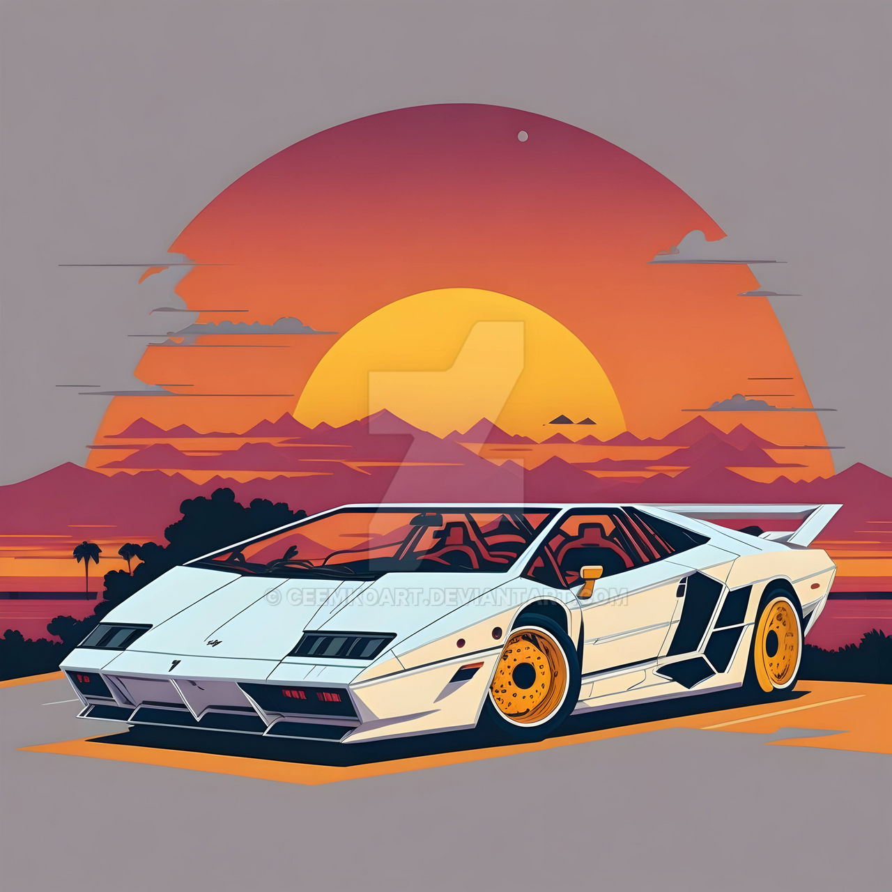 Sunset Journey: Nostalgic Retro Vintage Car by CeemkoArt on DeviantArt