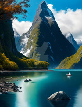 Enchanting Milford Sound: Captivating Digital Art