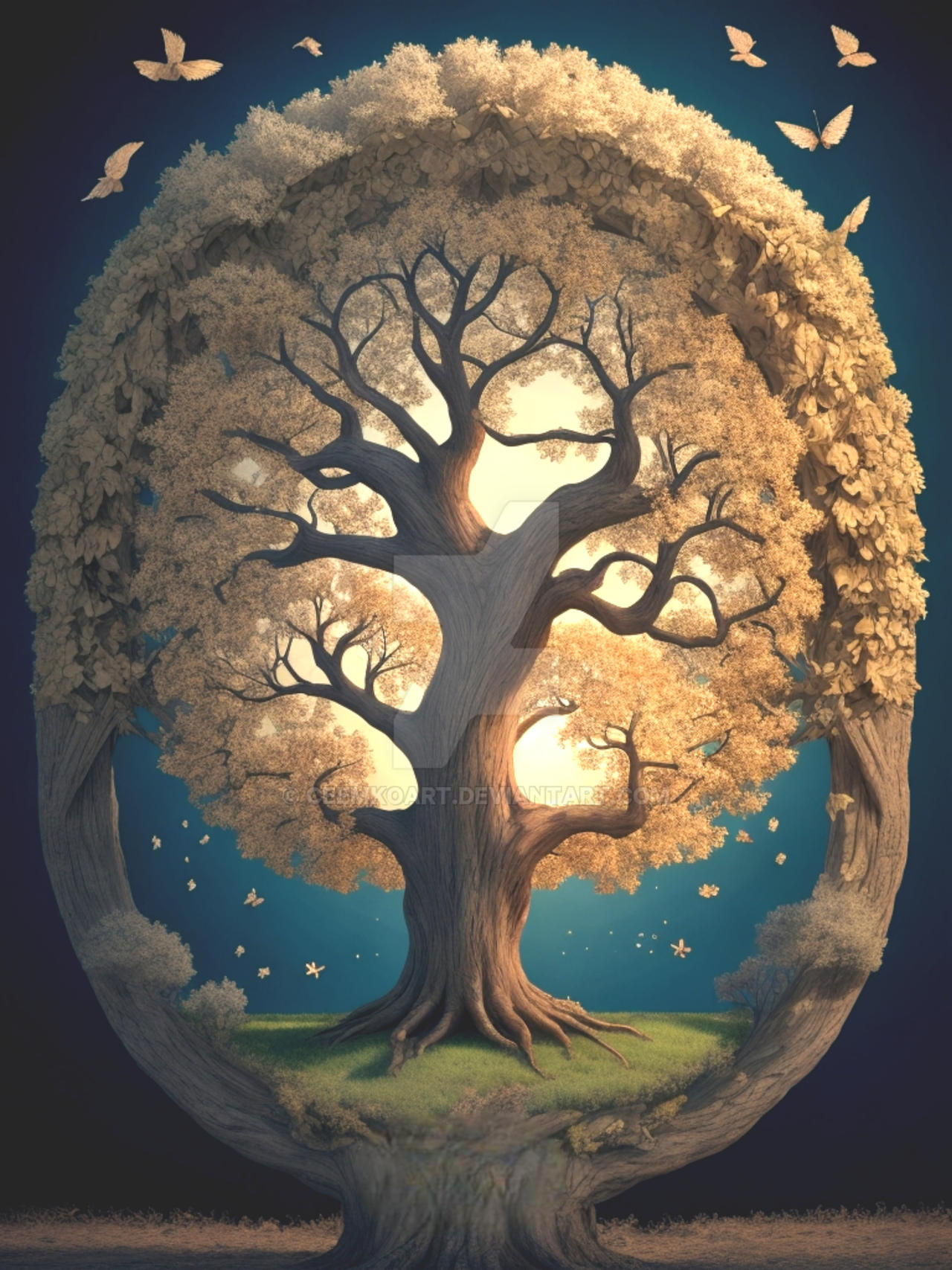 Intricate Roots and Branches:Detailed Tree of Life by CeemkoArt on ...