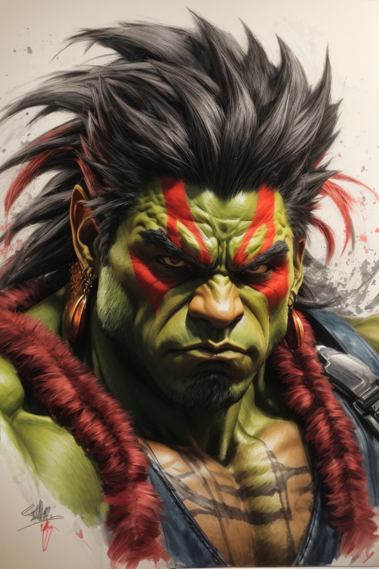 Blanka, street fighter fighter Art Board Print by feria-e